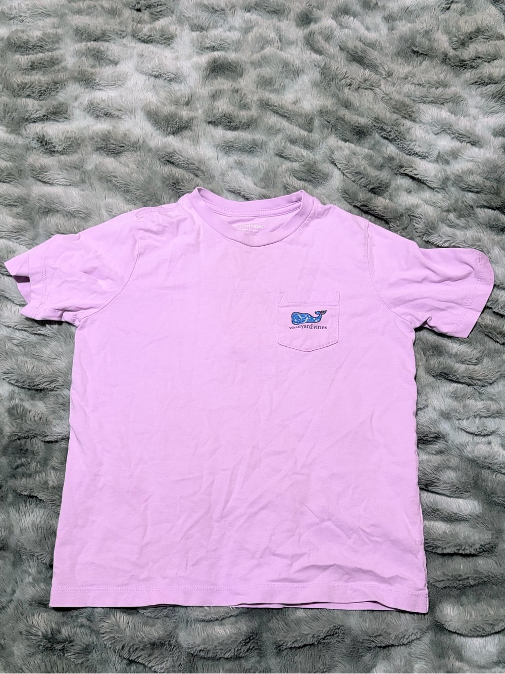 Vineyard Vines Lilac Pocket Tee with Whale Logo